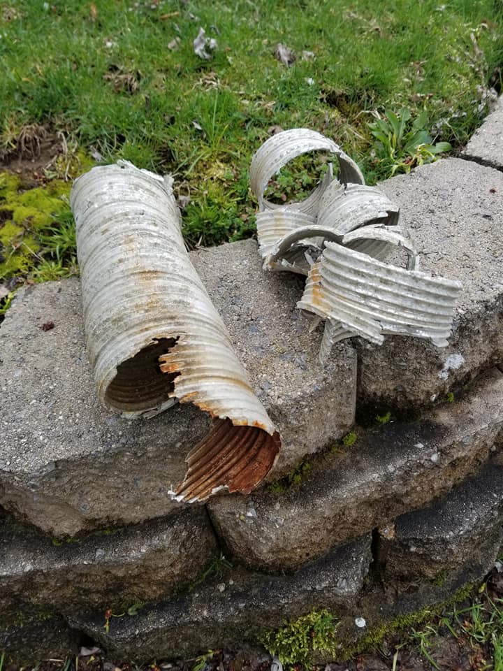Corroded Aluminium Chimney Lining