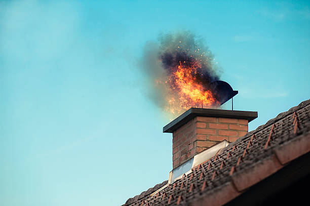 Chimney fire damage and smoke-related hazards