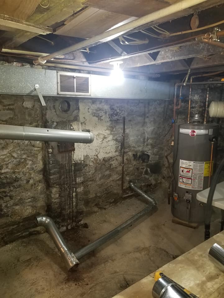 South Side Furnace Hot Water Tank Flue Liner