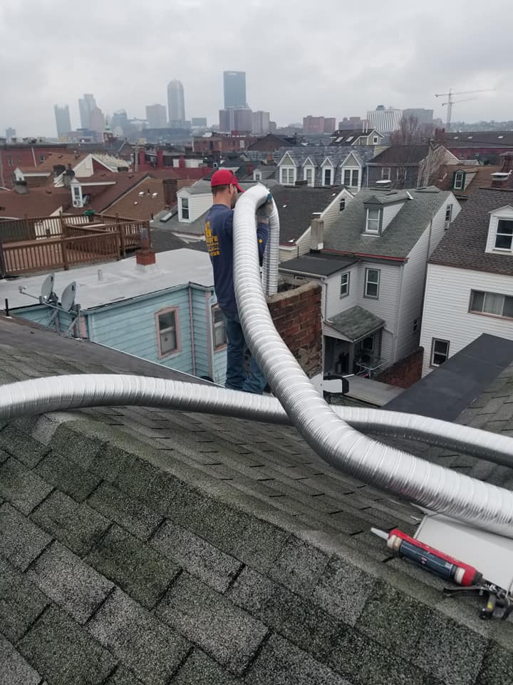 South Side Furnace Hot Water Tank Flue Liner