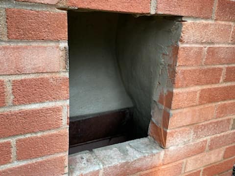 Finleyville Masonry Repair, Reline Fireplace Flue, Smoke Chamber Parge, Install Access Door