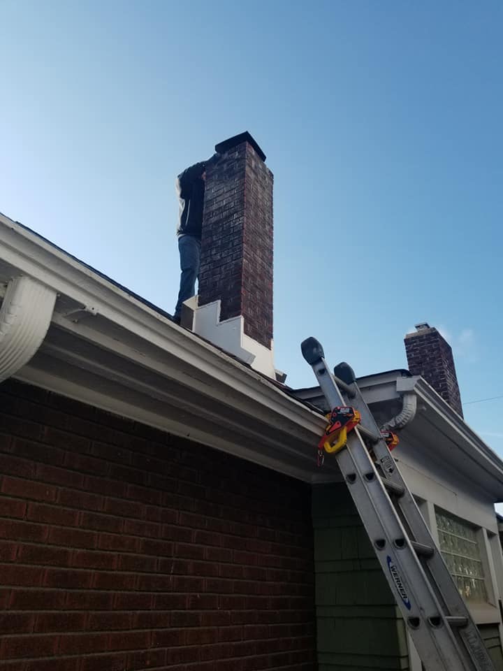 Remove Moisture Problems, Relining, Install Chimney Stack, Flashing Kit, Roof Repair