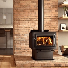 High-efficiency wood-burning stove and fireplace options